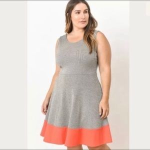 Plus Size Textured Skater Dress